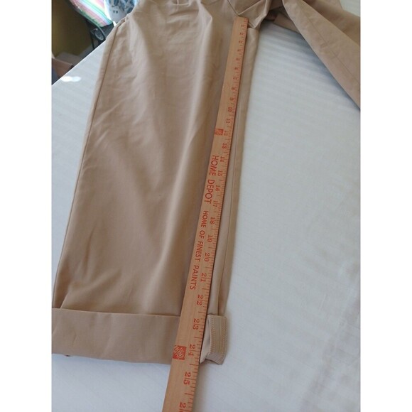 Anthropologie Exquise NWT high rise rolled hem pleated chino pants S minimalist - Picture 15 of 15